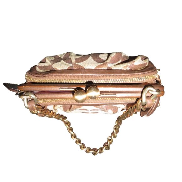 COACH 2009 Parker OP Art Frame Kisslock Triple Compartment Signature Sufflette - Picture 13 of 16